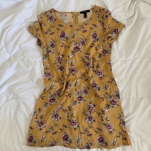 Honey Yellow Floral Shift Dress
